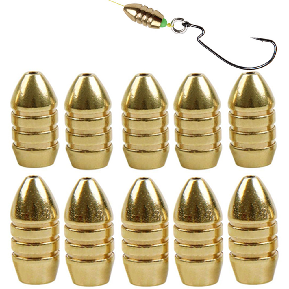 Fishing Equipment Shop - 10 Stücke Messing Angeln Gewicht Kupfer