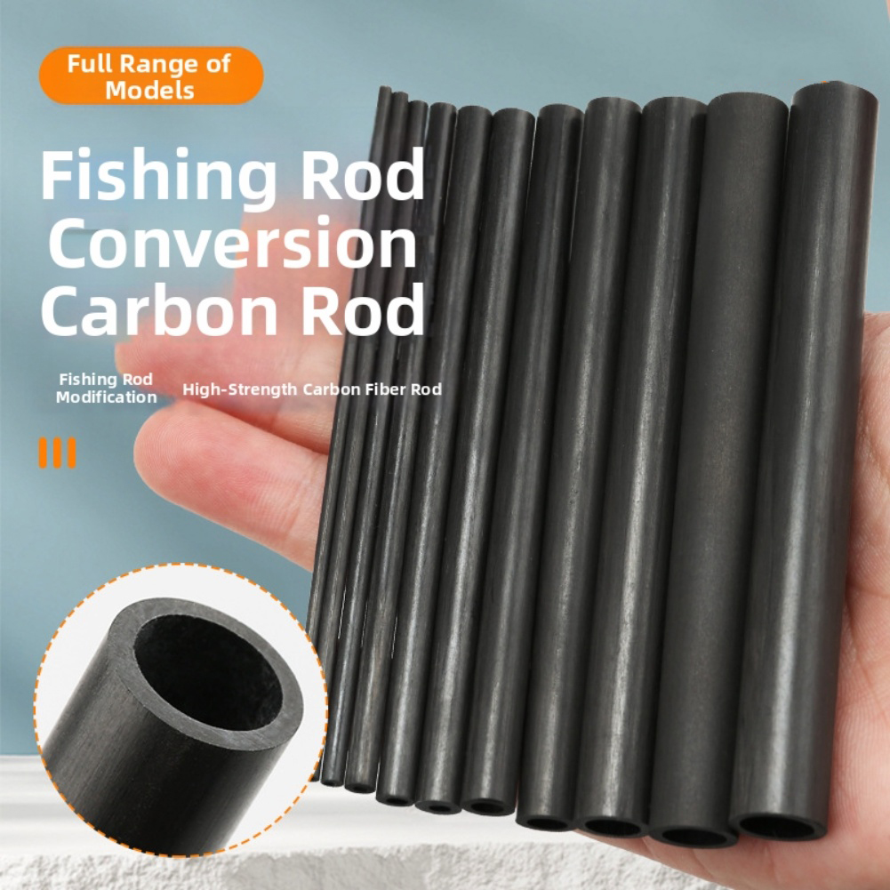 Carbon Fishing Rod - 10cm Schwarzes Hohlrohr aus Kohlefaser für