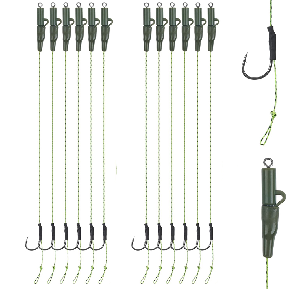 Fishing Equipment Shop - 12 Stück Karpfen Angeln Haar Rigs