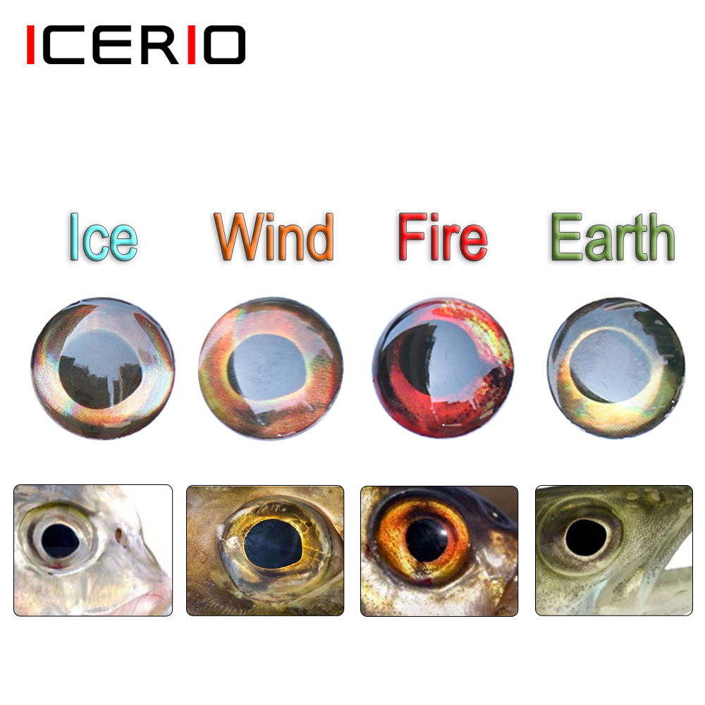 Fishing Equipment Deals - ICERIO 100PCS Holographische 3D 4D Fisch