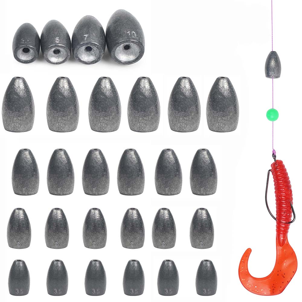 Fishing Equipment Shop - Bullet Fishing Sinkers Gewichte Kit Flipping