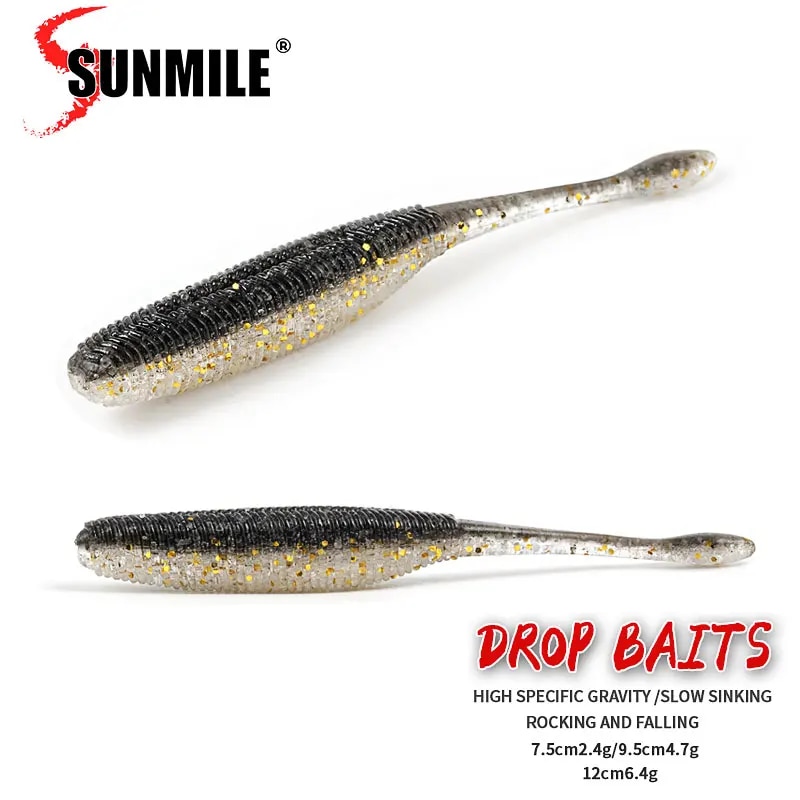 Fishing Equipment Deals - SUNMILE Angelköder Drop Soft Baits 7,5/9,5/11,5