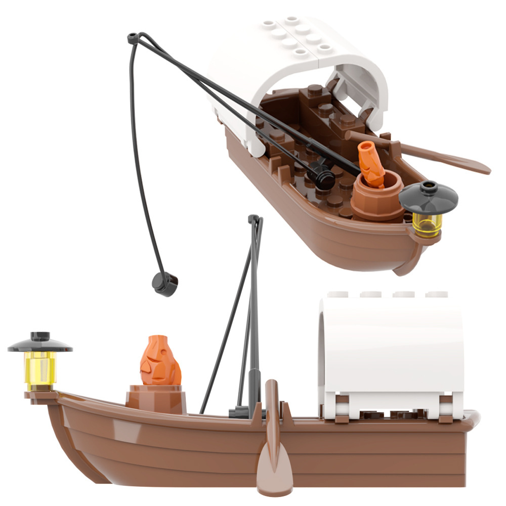 Fishing Equipment Kids - Städtische Kreativität Mittelalterliches Piratenschiff Fischerboot Zusammenbau
