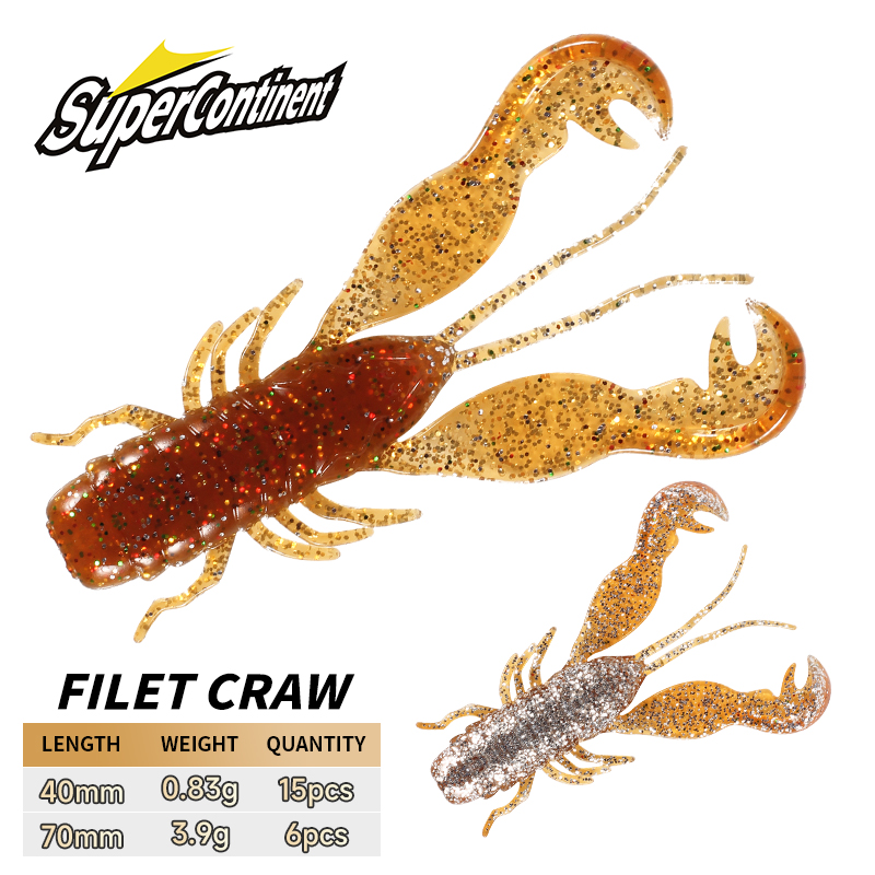 Fishing Equipment Deals - 2023 Supercontinent Filet Craw Bait Barsch