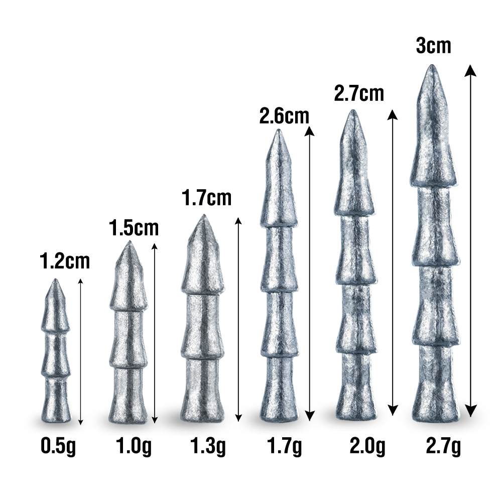 30 Stück Wolfram-Nagelgewichte – Tungsten Sinkers Bewertung und Preis