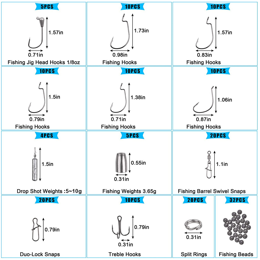166 Stück Angelgerät-Box inklu – Fishing Equipment Shop Bewertung und Preis