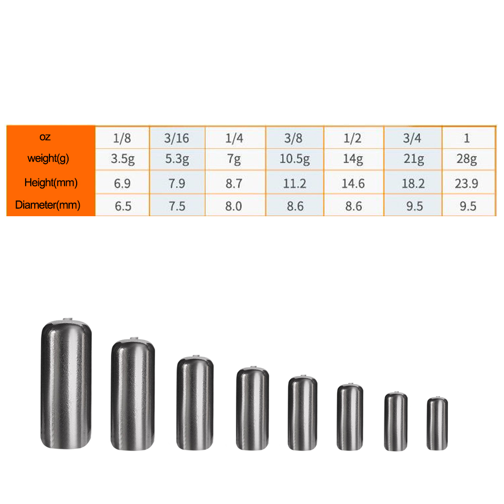 Wolfram Barrel Gewichte 3,5g5g – Tungsten Sinkers Bewertung und Preis
