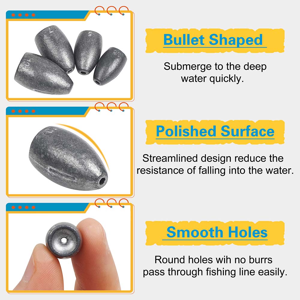 Bullet Fishing Sinkers Gewicht – Fishing Equipment Shop Bewertung und Preis