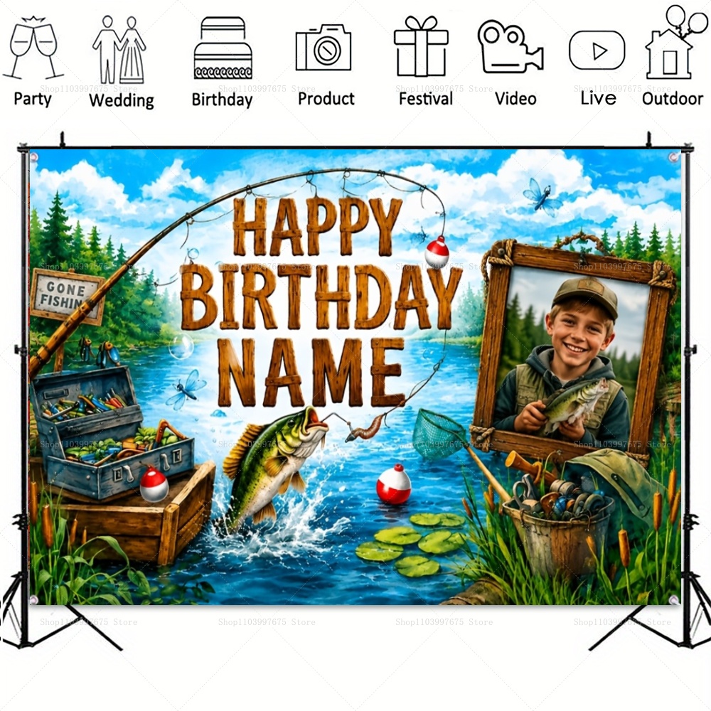 Benutzerdefinierte Fotohinterg – Fishing Equipment Kids Bewertung und Preis
